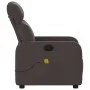 Sillón de masaje reclinable de tela marrón oscuro de , Sillones - Ref: Foro24-374179, Precio: 224,90 €, Descuento: %