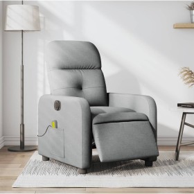 Sillón reclinable de masaje eléctrico tela gris claro de , Sillones - Ref: Foro24-3206786, Precio: 246,54 €, Descuento: %