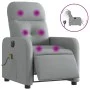 Electric Massage Recliner Light Gray Fabric by , Armchairs - Ref: Foro24-3206786, Price: 251,06 €, Discount: %
