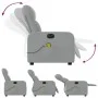 Electric Massage Recliner Light Gray Fabric by , Armchairs - Ref: Foro24-3206786, Price: 251,06 €, Discount: %