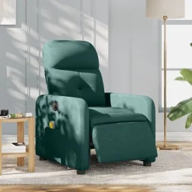 Electric massage recliner dark green fabric by , Armchairs - Ref: Foro24-3206792, Price: 254,28 €, Discount: %