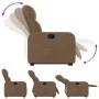 Sillón reclinable elevable de tela marrón de , Sillones - Ref: Foro24-3206799, Precio: 271,12 €, Descuento: %
