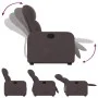 Sillón reclinable elevable tela marrón oscuro de , Sillones - Ref: Foro24-3206800, Precio: 269,54 €, Descuento: %
