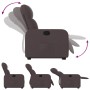 Sillón reclinable elevable tela marrón oscuro de , Sillones - Ref: Foro24-3206800, Precio: 254,11 €, Descuento: %