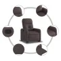 Sillón reclinable elevable tela marrón oscuro de , Sillones - Ref: Foro24-3206800, Precio: 269,54 €, Descuento: %