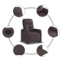 Sillón reclinable elevable tela marrón oscuro de , Sillones - Ref: Foro24-3206800, Precio: 254,11 €, Descuento: %