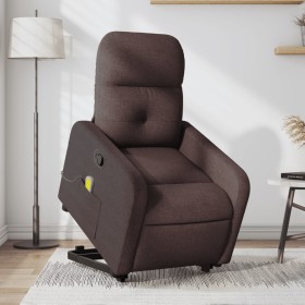 Silla de masaje reclinable de pie de tela marrón oscuro de , Sillones - Ref: Foro24-3206809, Precio: 269,64 €, Descuento: %