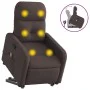 Silla de masaje reclinable de pie de tela marrón oscuro de , Sillones - Ref: Foro24-3206809, Precio: 275,01 €, Descuento: %