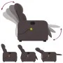 Silla de masaje reclinable de pie de tela marrón oscuro de , Sillones - Ref: Foro24-3206809, Precio: 275,01 €, Descuento: %