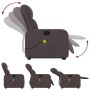 Silla de masaje reclinable de pie de tela marrón oscuro de , Sillones - Ref: Foro24-3206809, Precio: 269,64 €, Descuento: %