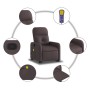 Silla de masaje reclinable de pie de tela marrón oscuro de , Sillones - Ref: Foro24-3206809, Precio: 269,64 €, Descuento: %