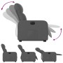 Sillón eléctrico reclinable elevable de tela gris oscuro de , Sillones - Ref: Foro24-3206814, Precio: 294,27 €, Descuento: %