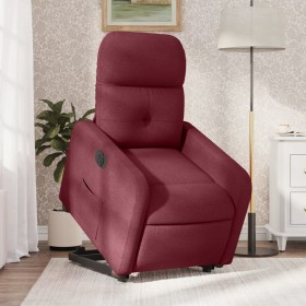 Sillón eléctrico reclinable elevable de tela rojo tinto de , Sillones - Ref: Foro24-3206816, Precio: 297,41 €, Descuento: %