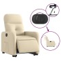 Sillón eléctrico reclinable elevable de tela color crema de , Sillones - Ref: Foro24-3206821, Precio: 310,50 €, Descuento: %