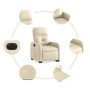 Sillón eléctrico reclinable elevable de tela color crema de , Sillones - Ref: Foro24-3206821, Precio: 310,50 €, Descuento: %