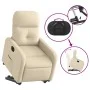 Sillón eléctrico reclinable elevable de tela color crema de , Sillones - Ref: Foro24-3206821, Precio: 338,45 €, Descuento: %