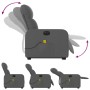 Sillón de masaje eléctrico reclinable elevable tela gris oscuro de , Sillones - Ref: Foro24-3206823, Precio: 298,57 €, Descue...