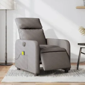 Sillón reclinable de masaje eléctrico tela gris taupe de , Sillones - Ref: Foro24-3206697, Precio: 254,63 €, Descuento: %