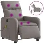 Sillón reclinable de masaje eléctrico tela gris taupe de , Sillones - Ref: Foro24-3206697, Precio: 254,63 €, Descuento: %