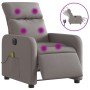 Sillón reclinable de masaje eléctrico tela gris taupe de , Sillones - Ref: Foro24-3206697, Precio: 250,03 €, Descuento: %