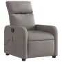 Sillón reclinable de masaje eléctrico tela gris taupe de , Sillones - Ref: Foro24-3206697, Precio: 254,63 €, Descuento: %