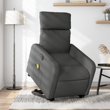 Sillón de masaje eléctrico reclinable elevable tela gris oscuro de , Sillones - Ref: Foro24-3206727, Precio: 327,01 €, Descue...
