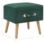 Mesita de noche verde 40x35x40 cm terciopelo de vidaXL, Mesitas de noche - Ref: Foro24-247538, Precio: 81,87 €, Descuento: %