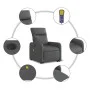 Sillón de masaje eléctrico reclinable elevable tela gris oscuro de , Sillones - Ref: Foro24-3206727, Precio: 350,27 €, Descue...