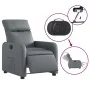 Sillón reclinable eléctrico de cuero sintético gris de , Sillones - Ref: Foro24-3206738, Precio: 239,83 €, Descuento: %