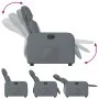 Sillón reclinable eléctrico de cuero sintético gris de , Sillones - Ref: Foro24-3206738, Precio: 239,83 €, Descuento: %