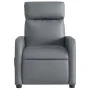 Sillón reclinable eléctrico de cuero sintético gris de , Sillones - Ref: Foro24-3206738, Precio: 239,83 €, Descuento: %