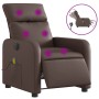 Sillón de masaje reclinable eléctrico cuero sintético marrón de , Sillones - Ref: Foro24-3206744, Precio: 236,02 €, Descuento: %