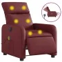 Sillón de masaje reclinable de cuero artificial rojo tinto de , Sillones - Ref: Foro24-3206746, Precio: 295,53 €, Descuento: %