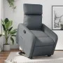 Sillón reclinable elevable cuero artificial gris de , Sillones - Ref: Foro24-3206752, Precio: 272,53 €, Descuento: %