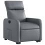 Sillón reclinable elevable cuero artificial gris de , Sillones - Ref: Foro24-3206752, Precio: 256,41 €, Descuento: %
