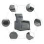 Sillón reclinable elevable cuero artificial gris de , Sillones - Ref: Foro24-3206752, Precio: 272,53 €, Descuento: %