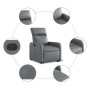 Sillón reclinable elevable cuero artificial gris de , Sillones - Ref: Foro24-3206752, Precio: 256,41 €, Descuento: %