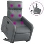 Sillón reclinable de masaje de pie cuero artificial gris de , Sillones - Ref: Foro24-3206759, Precio: 289,30 €, Descuento: %