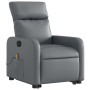 Sillón reclinable de masaje de pie cuero artificial gris de , Sillones - Ref: Foro24-3206759, Precio: 282,75 €, Descuento: %