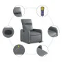 Sillón reclinable de masaje de pie cuero artificial gris de , Sillones - Ref: Foro24-3206759, Precio: 289,30 €, Descuento: %