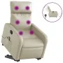 Sillón de masaje elevable eléctrico cuero sintético crema de , Sillones - Ref: Foro24-3206771, Precio: 339,82 €, Descuento: %