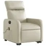 Sillón de masaje elevable eléctrico cuero sintético crema de , Sillones - Ref: Foro24-3206771, Precio: 339,82 €, Descuento: %