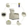 Elektrischer Hebe-Massagesessel aus cremefarbenem Kunstleder von , Sessel - Ref: Foro24-3206771, Preis: 339,82 €, Rabatt: %
