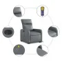 Sillón de masaje elevable eléctrico cuero sintético gris de , Sillones - Ref: Foro24-3206773, Precio: 340,11 €, Descuento: %