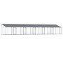 Jaula de perros techo y puertas acero galvanizado gris 12x2x2 m de , Casetas y cercados para perros - Ref: Foro24-3209567, Pr...