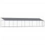 Jaula de perros techo y puerta acero galvanizado gris 10x2x2 m de , Casetas y cercados para perros - Ref: Foro24-3209571, Pre...