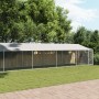 Jaula de perros techo y puerta acero galvanizado gris 10x2x2 m de , Casetas y cercados para perros - Ref: Foro24-3209571, Pre...