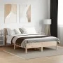 Bed frame with solid pine wood headboard 140x200 cm by , Beds and slatted bases - Ref: Foro24-842646, Price: 145,36 €, Discou...