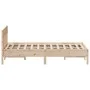 Bed frame with solid pine wood headboard 140x200 cm by , Beds and slatted bases - Ref: Foro24-842646, Price: 145,36 €, Discou...
