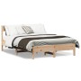Estructura de cama con cabecero madera maciza pino 120x200 cm de , Camas y somieres - Ref: Foro24-842650, Precio: 103,91 €, D...